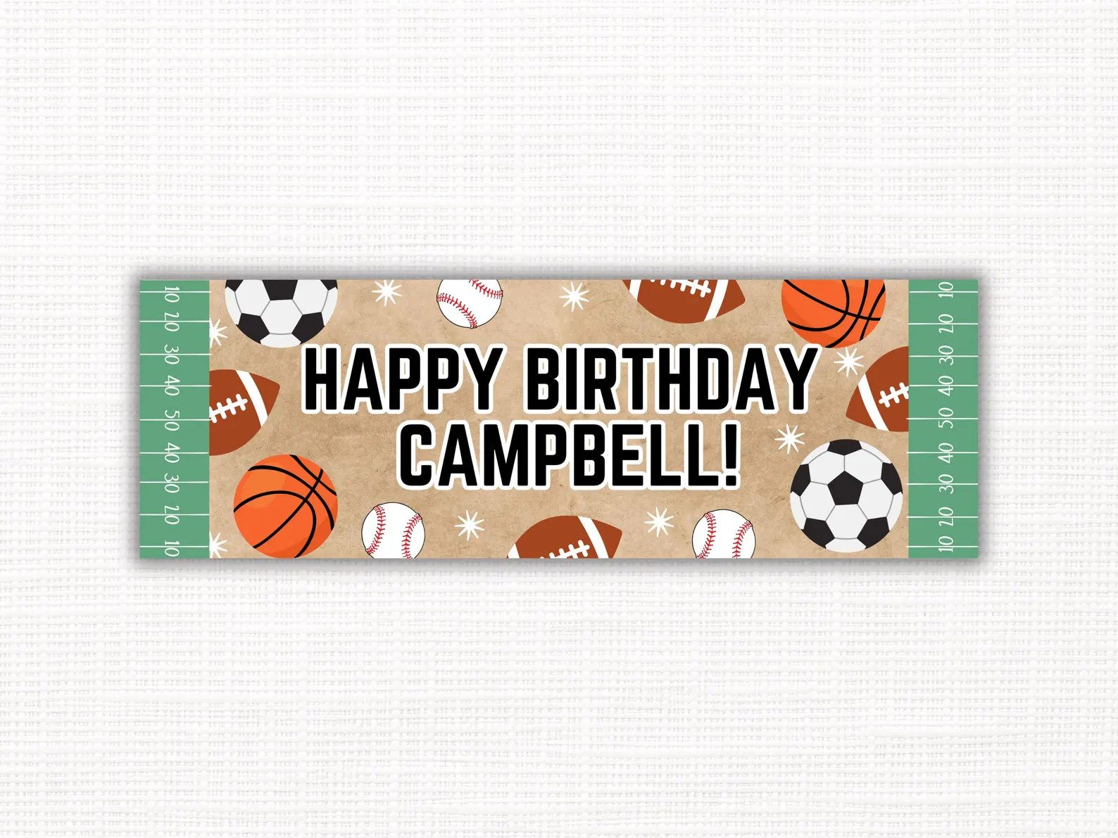 Editable Printable Birthday Banner, Sports Theme, Printable Template, Print at Walgreens (Canva D... | Etsy (Global)
