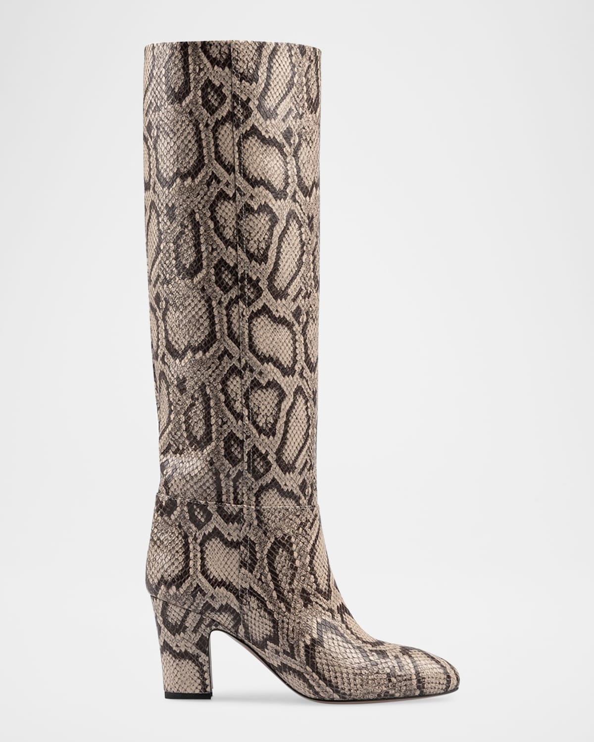 Lavinia Snake-Embossed Leather Knee Boots | Neiman Marcus