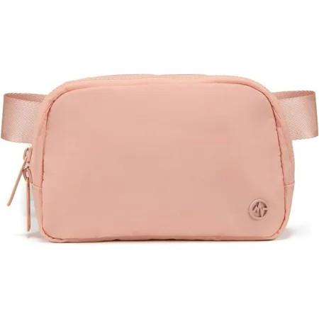 Pander Two Way Zipper Fanny Pack Nylon Belt Bag for Women Water Repellent Waist Packs Crossbody Bags with Adjustable Strap (Mono Pink). | Walmart (US)