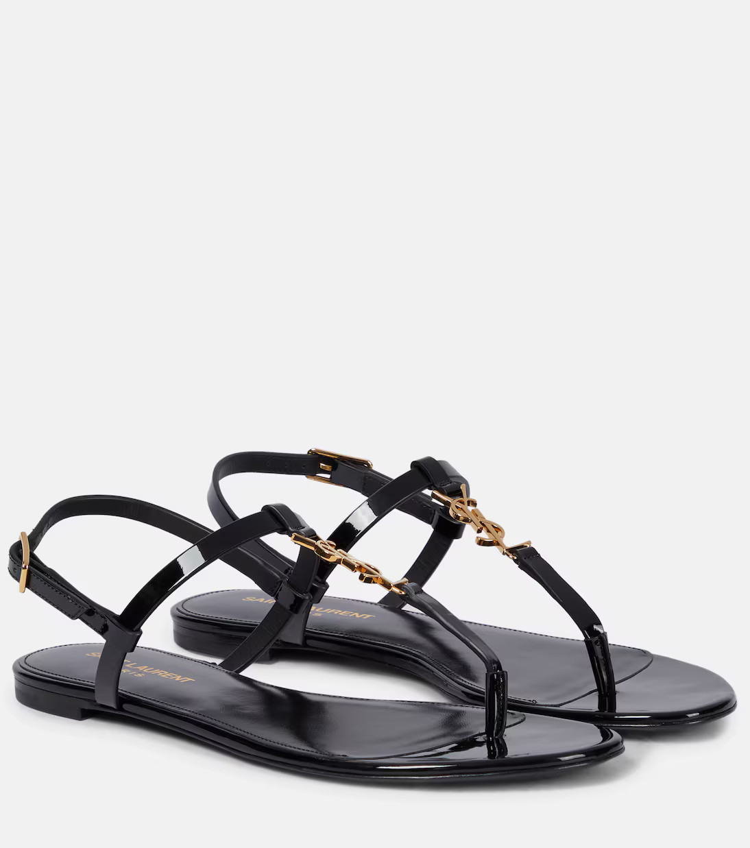 Cassandra patent leather thong sandals | Mytheresa (INTL)