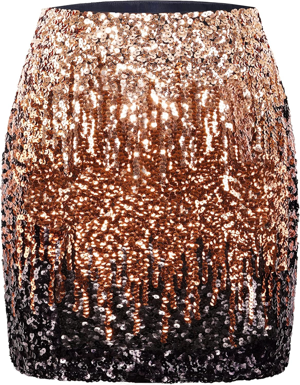 MANER Women's Sequin Skirt Sparkle Stretchy Bodycon Mini Skirts Night Out Party | Amazon (US)