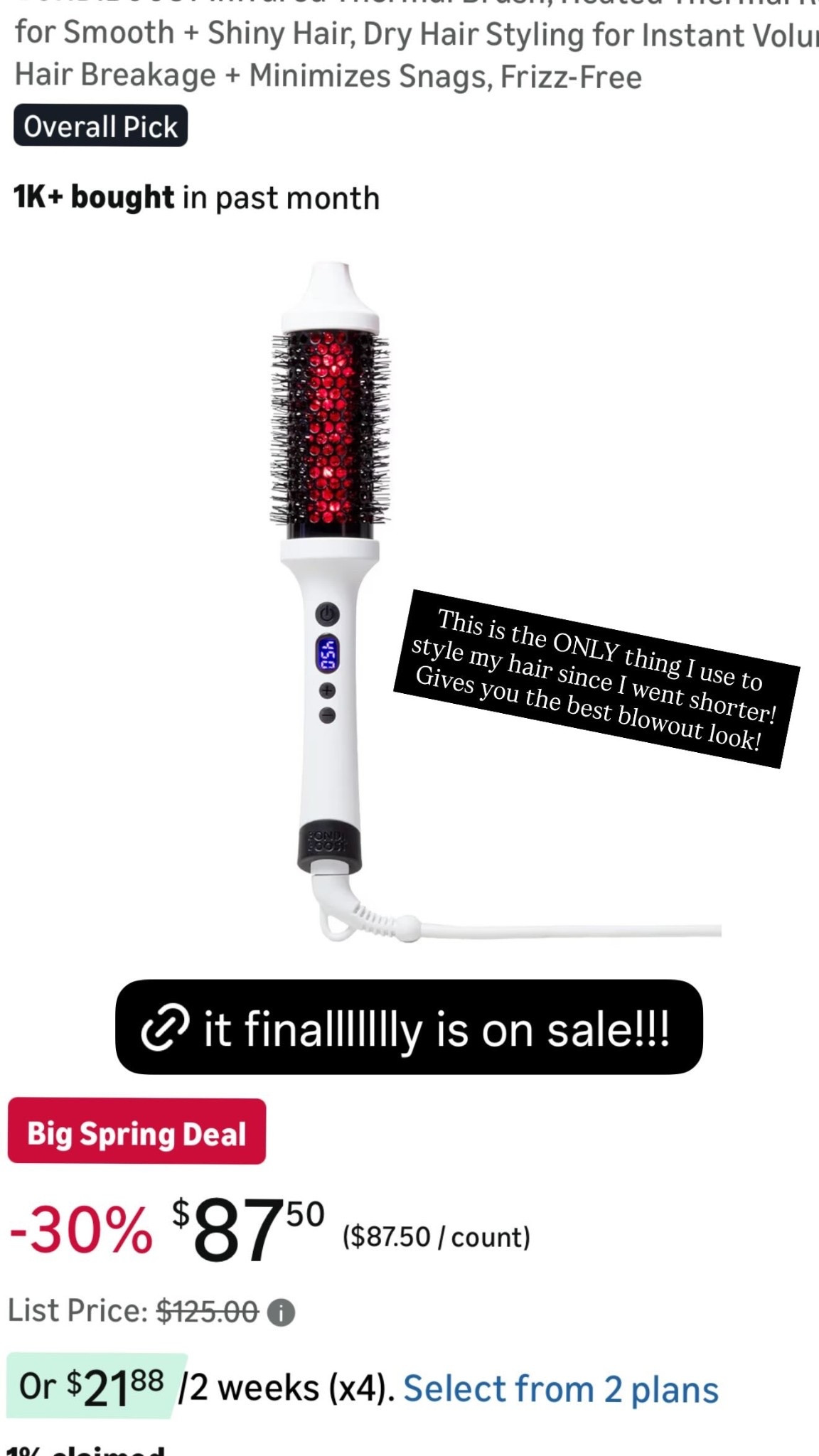 This is the ONLY thing I use to style my hair since I went shorter! 
Gives you the best blowout look!