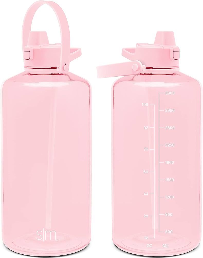 Simple Modern 1 Gallon 128 oz Water Bottle with Push Button Silicone Straw Lid & Motivational Mea... | Amazon (US)