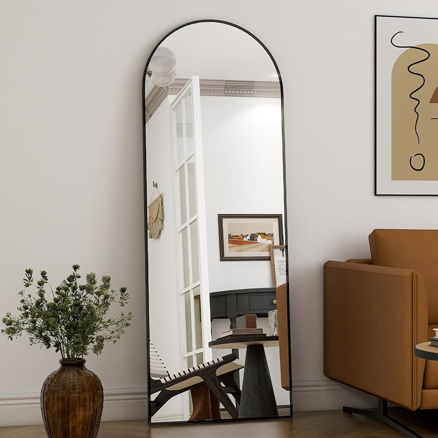 HARRITPURE 58"x18" Arched Full Length Mirror Free Standing Leaning Mirror Hanging Mounted Mirror ... | Amazon (US)