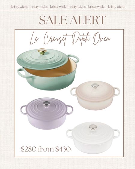 Sur La Table sale! 🤍✨ Jeff’s favorite Le Creuset Dutch Oven is on sale today up to 60% off! 🎉 

14 colors available. Sale runs til Monday! 

Also sharing the Sur La Table version on sale for $130 & 4 Qt. version is on sale for $80! 🤍 

#LTKstyletip #LTKhome #LTKsalealert