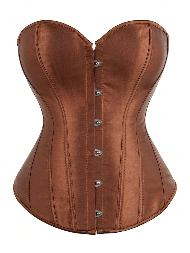 Plus Size Back Cross Tie Waist Boned Bustier Crop Top With Pleated Detail | SHEIN USA | SHEIN