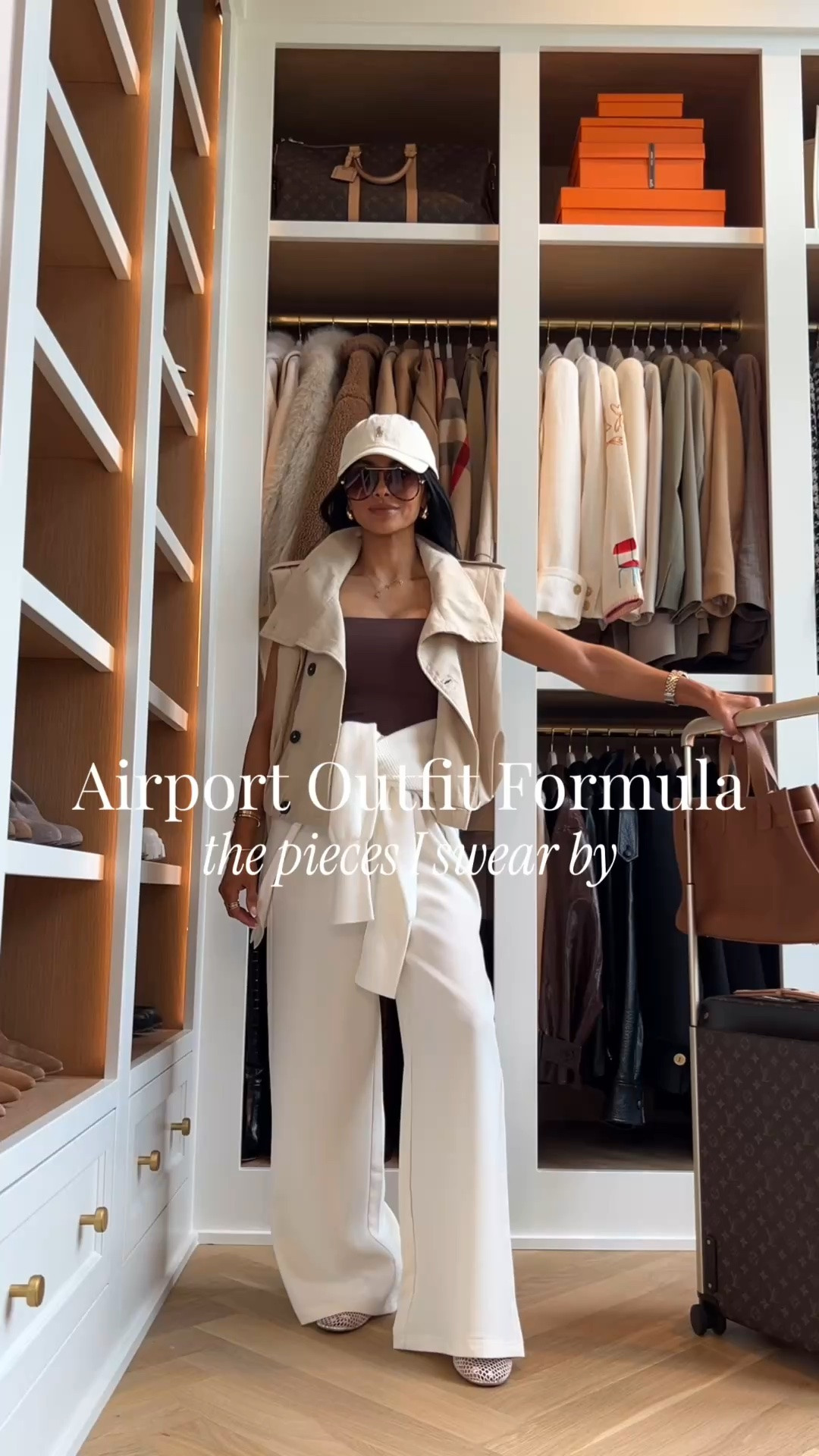 The airport outfit formula i swear by 
Amazon travel outfit for LTK Con! 
These Amazon anti wrinkle pants look just like Aritzia! Wearing an XS
Zara sleeveless trench vest 
Amazing Hermes-inspired handbag

#LTKCon #LTKTravel #LTKmomlife