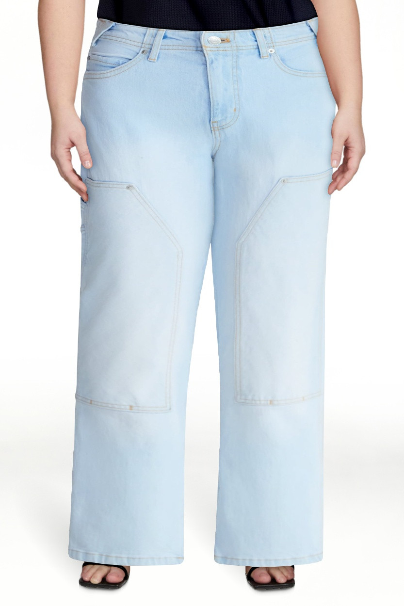 Free Assembly Women's and Women's Plus Mid Rise Relaxed Carpenter Jeans, Sizes 0-26W | Walmart (US)