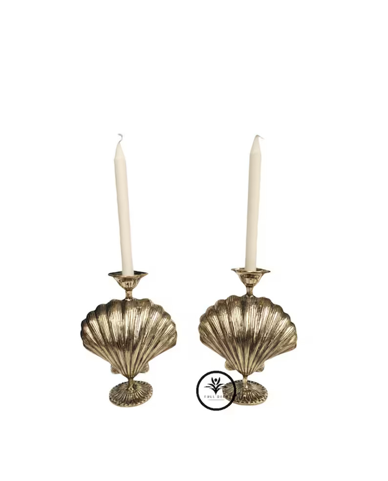 2 Items Scallop Leora Candle Holder  Set Shell Candle Holder - Etsy | Etsy (US)