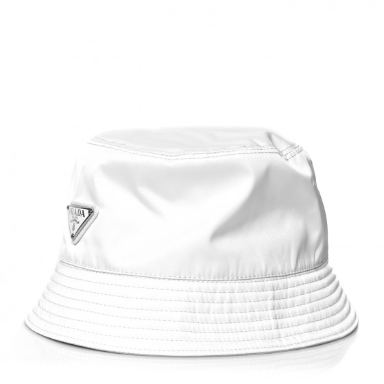 PRADA Re-Nylon Bucket Hat M White | FASHIONPHILE (US)
