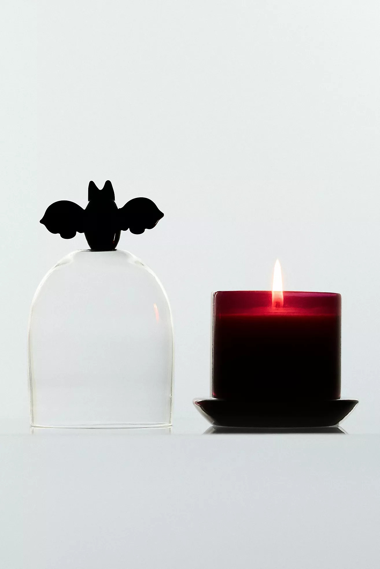 Bat Icon Cloche Pumpkin Oud Glass Candle | Anthropologie (US)