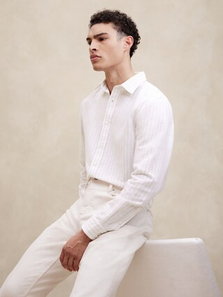 Slim Linen-Blend Shirt | Banana Republic Factory