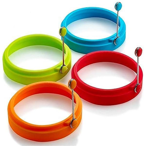 Silicone Egg Rings, 4 Pack Egg Cooking Rings, Food Grade Non Stick Fried Egg Ring Mold, Pancake Brea | Amazon (CA)