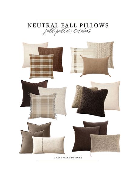 affordable fall throw pillow combos 
neutrals + warm earthy tones for fall 
PRO TIP: Size up 1 in insert than cover size for a full pillow

Linen throw pillows. Couch throw pillows. Fall home decor. Fall throw pillows. Target throw pillows. Amazon home throw pillows. Amazon home. Founditonamazon Walmart home. Bhghome Walmart home decor. Amazon home decor. Studio McGee. Sherpa throw pillows. Boucle throw pillows. Teddy throw pillows. Lumbar throw pillow  

#LTKfindsunder50 #LTKhome #LTKSeasonal