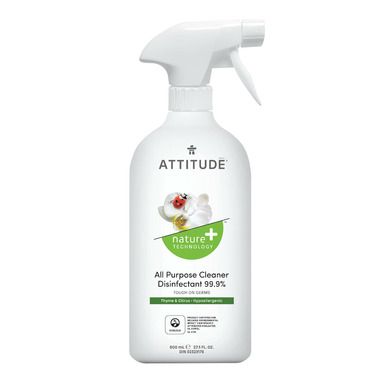 ATTITUDE Nature+ All Purpose Cleaner Disinfectant Spray Thyme & Citrus | Well.ca
