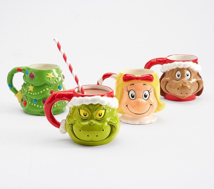 Dr. Seuss's The Grinch™ Mug, Set of 4 | Pottery Barn Kids