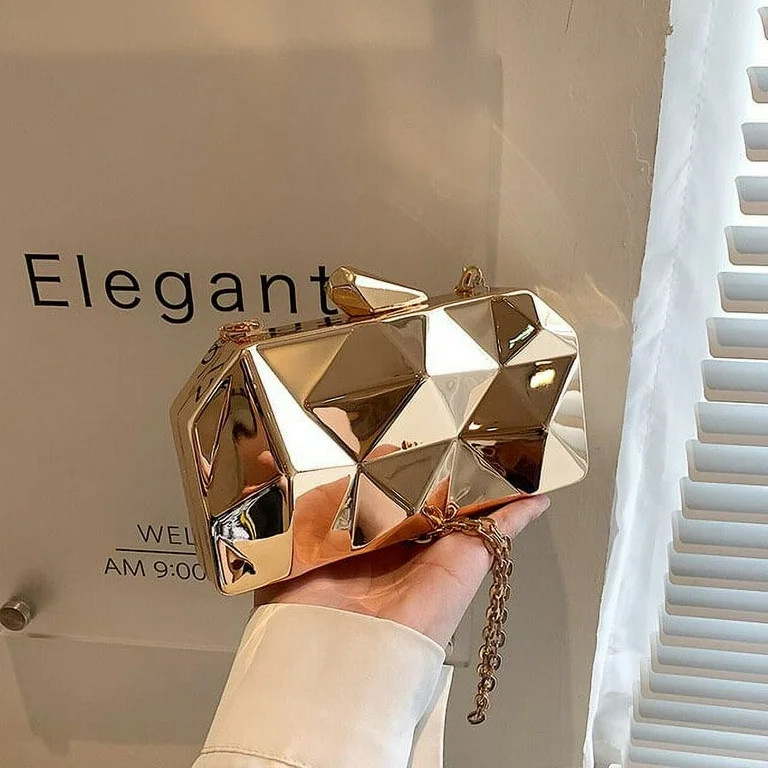 CoCopeaunt Box Chain Purses and Handbags for Women Fashion Designer Party Clutch Evening Bag Ladi... | Walmart (US)