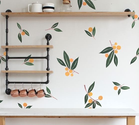 Tangerines In Green Wall Decal | Pottery Barn (US)