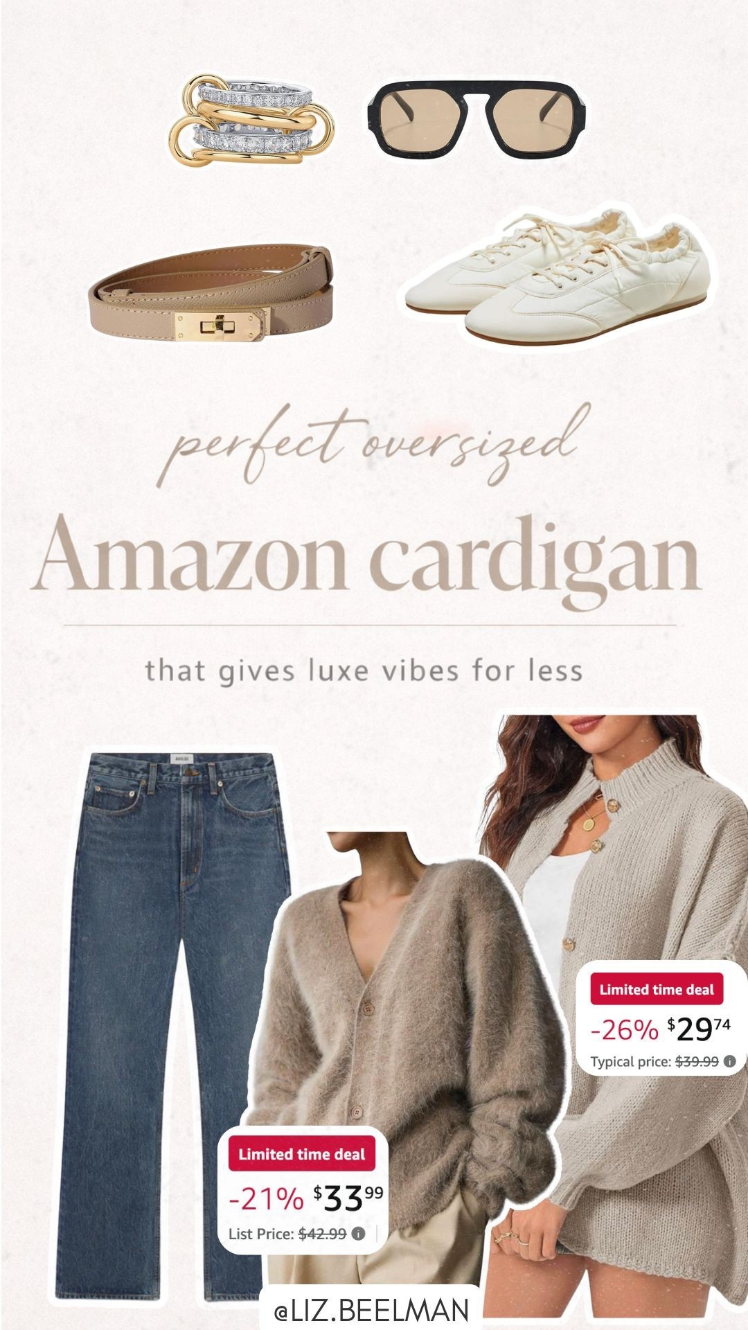 Perfect oversized Amazon cardigan that gives luxe vibes for less. 

#luxeforless #amazon