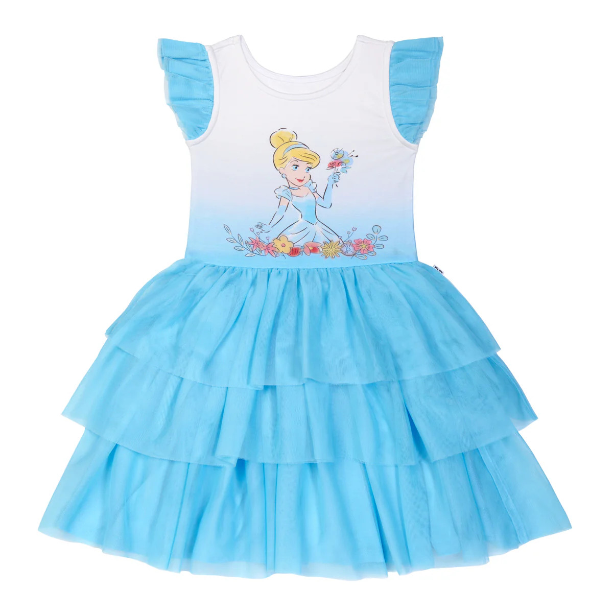Disney Cinderella Flutter Tiered Tutu Dress | Little Sleepies