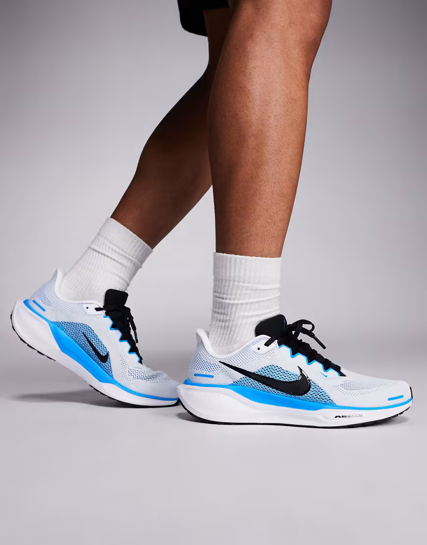 Nike Running Air Pegasus 41 trainers in white and blue | ASOS (Global)