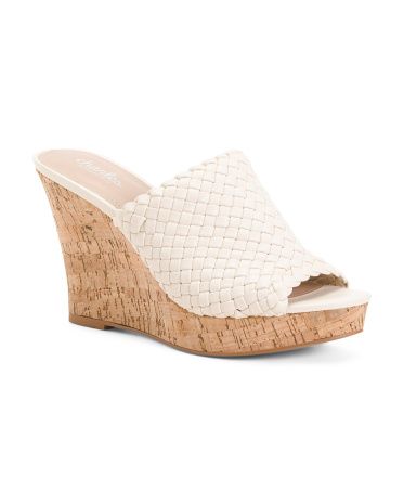 Woven One Band Wedge Sandals | TJ Maxx