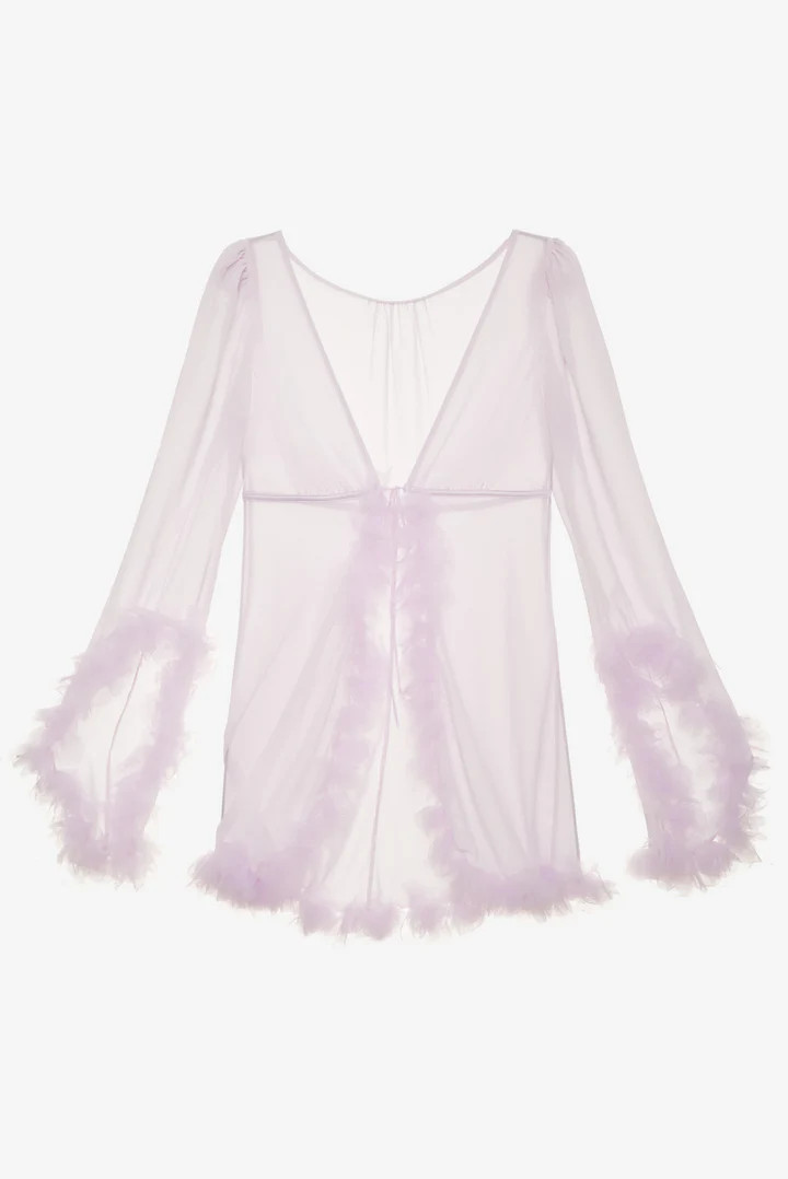 Tropical Chiffon Robe — Purple | For Love & Lemons