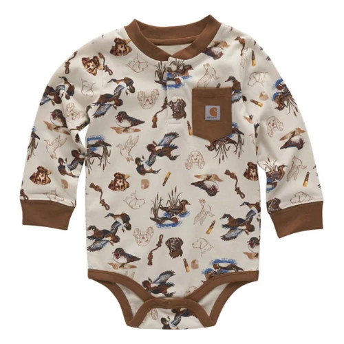 Baby Carhartt Ducks and Dogs Long Sleeve Onesie | Scheels