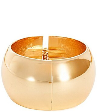 Anna  Ava Polished Wide Metal Hinge Bracelet - Gold | Dillard's