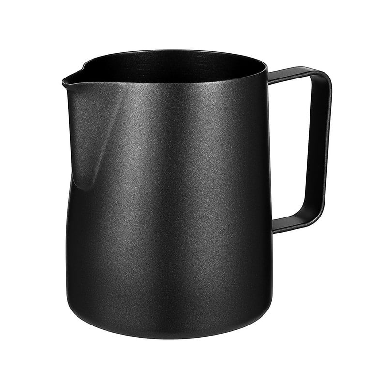 Milk Pitcher Black Frothing Frother Cup Steaming Steamer Stainless Steel Small 20Oz | Walmart (US)