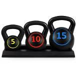 Best Choice Products 3-Piece Kettlebell Set with Storage Rack, Exercise Fitness  Concrete Weights... | Target