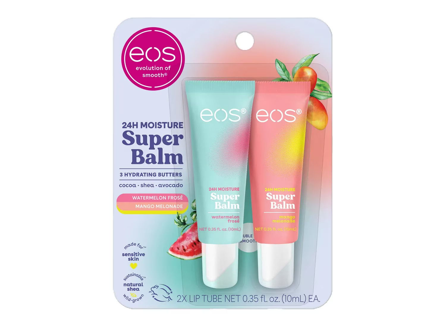 eos Super Balm Lip Balm Set 2 Pack | Women's | Clear | Size One Size | Beauty & Self Care | DSW