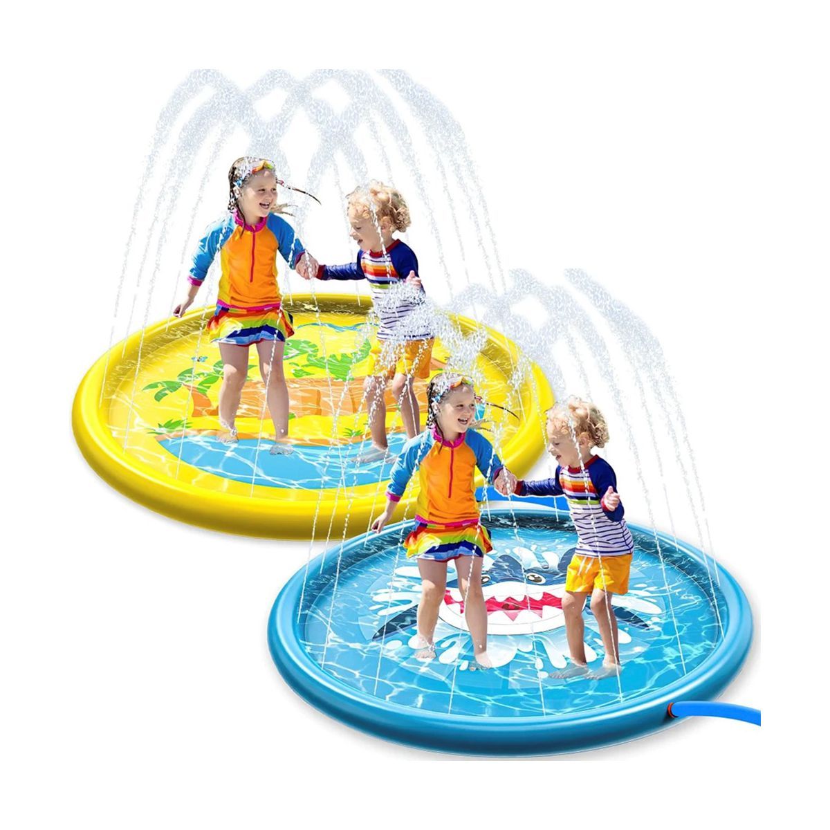 Syncfun 2 Sets 60'' Inflatable Splash Pad Water Sprinkler for Toddlers & Kids, Water Play Mat Sum... | Target