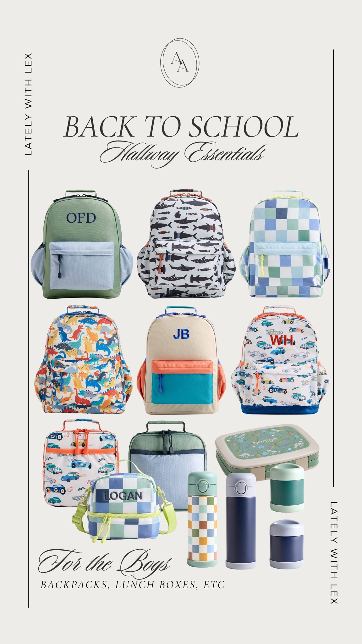 Back to School essentials for the boys ✏️ Get ready for a new school year ahead with fresh backpacks, lunch boxes, water bottles, & more essentials. So many cute options that can also be personalized!

New school years || kids school essentials || hallway essentials || back to school || personalized back packs || crate & barrel

#LTKmomlife #LTKSeasonal #LTKKids