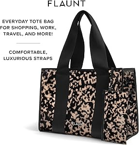 FLAUNT Everyday Tote Bag with Phone Pouch for Women - Lightweight, Airline Approved, Easy To Carr... | Amazon (US)