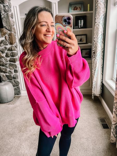 Obsessed with this sweater! Almost sold out, just a few colors left. The oversized fit and comfy material make it the perfect winter wardrobe staple! Winter outfit • winter sale • sweater sale • cold weather style 

#LTKfindsunder50 #LTKover40 #LTKsalealert