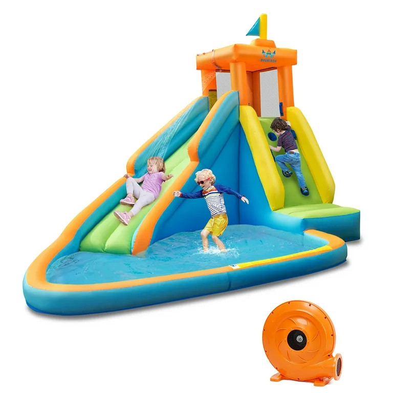 Costway  Kids Bounce House Castle Splash Water Pool W/ 740W Blower | Walmart (US)