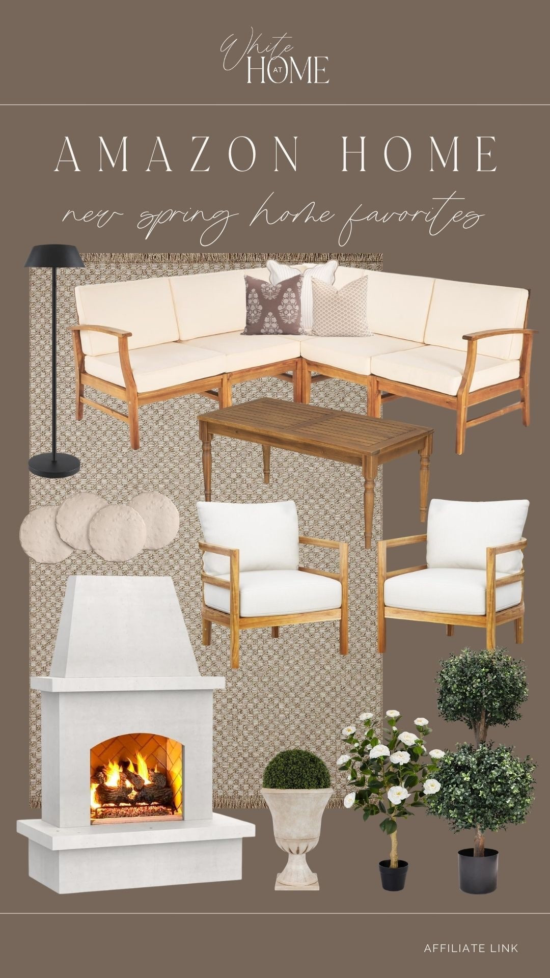 Patio season is upon us, and I couldn't be more excited! If you want to refresh your outdoor space this year, now is the time to plan! I love these teak wood furniture pieces, faux plants and greenery, and this stunning fireplace!

#LTKHome