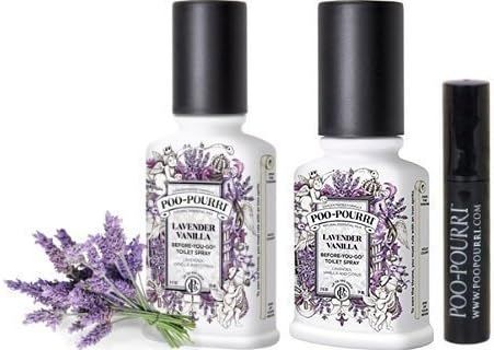 Poo-Pourri Bathroom Deodorizer Set Lavender Vanilla: Lavender with Vanilla, 3Piece | Amazon (US)