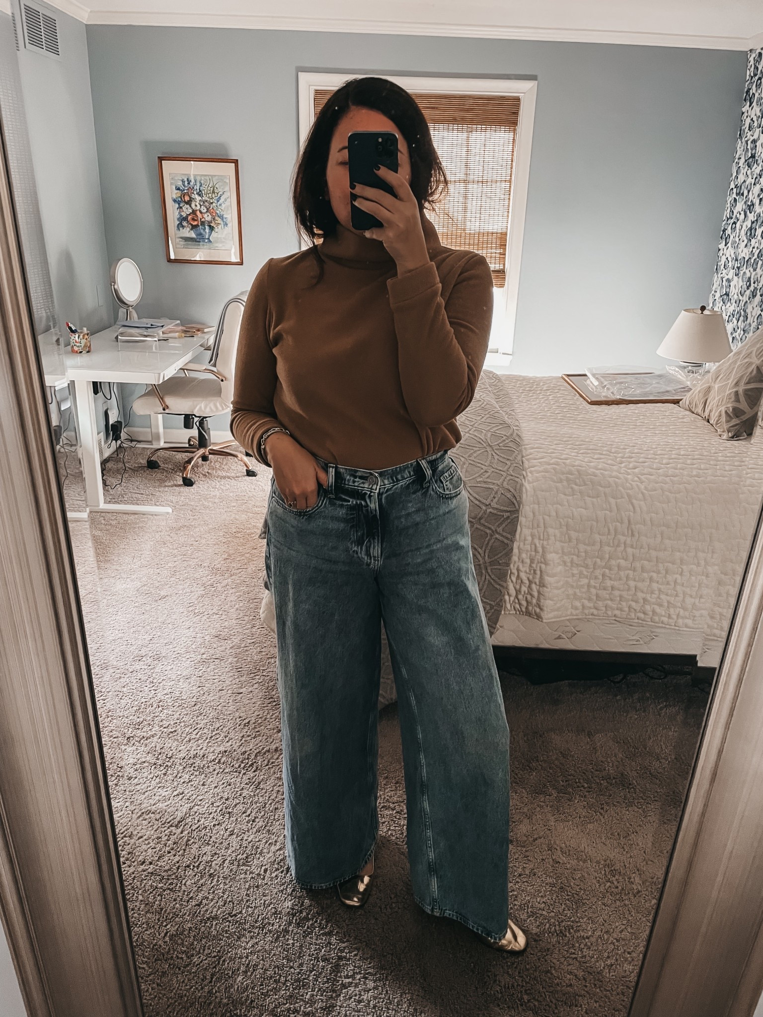 living in my Dudley Stevens Park slope, fleece pullover, wide leg jeans from gap and ballet flats. I go to winter outfit currently. 

Jeans and fleece both on sale right now

#LTKSaleAlert #LTKootd #LTKOver40