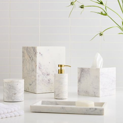 Amalfi Marble Bath Accessories | West Elm (US)