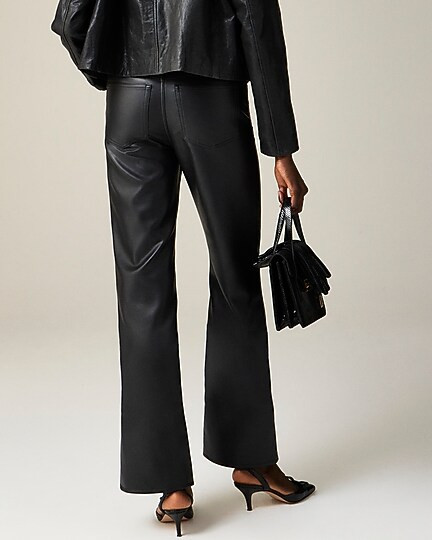 Slim wide-leg pant in faux leather | J. Crew US
