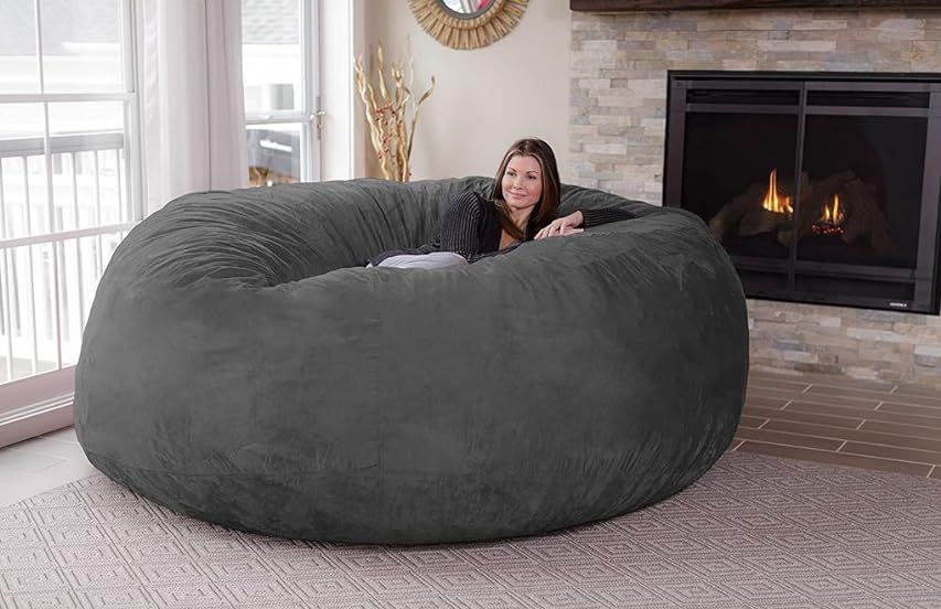 ULTIMATE SACK 5000 (5 Ft.) Bean Bag Chair: Giant Foam-Filled Furniture - Machine Washable Covers, Du | Amazon (US)