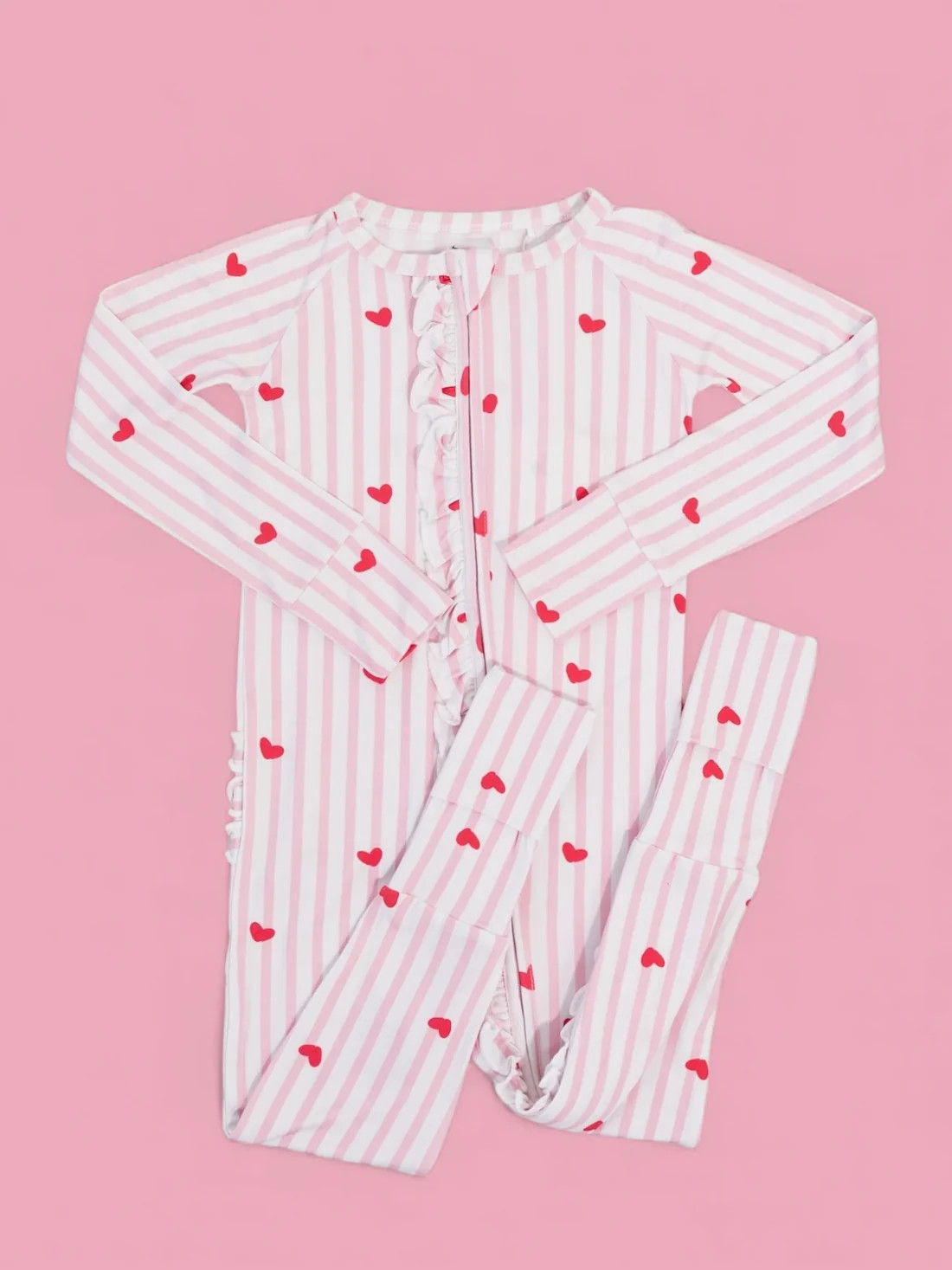 SWEETHEART STRIPES DREAM RUFFLE ROMPER | Dream Big Little