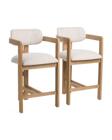 Set Of 2 Ashley Curved Counter Stools | TJ Maxx