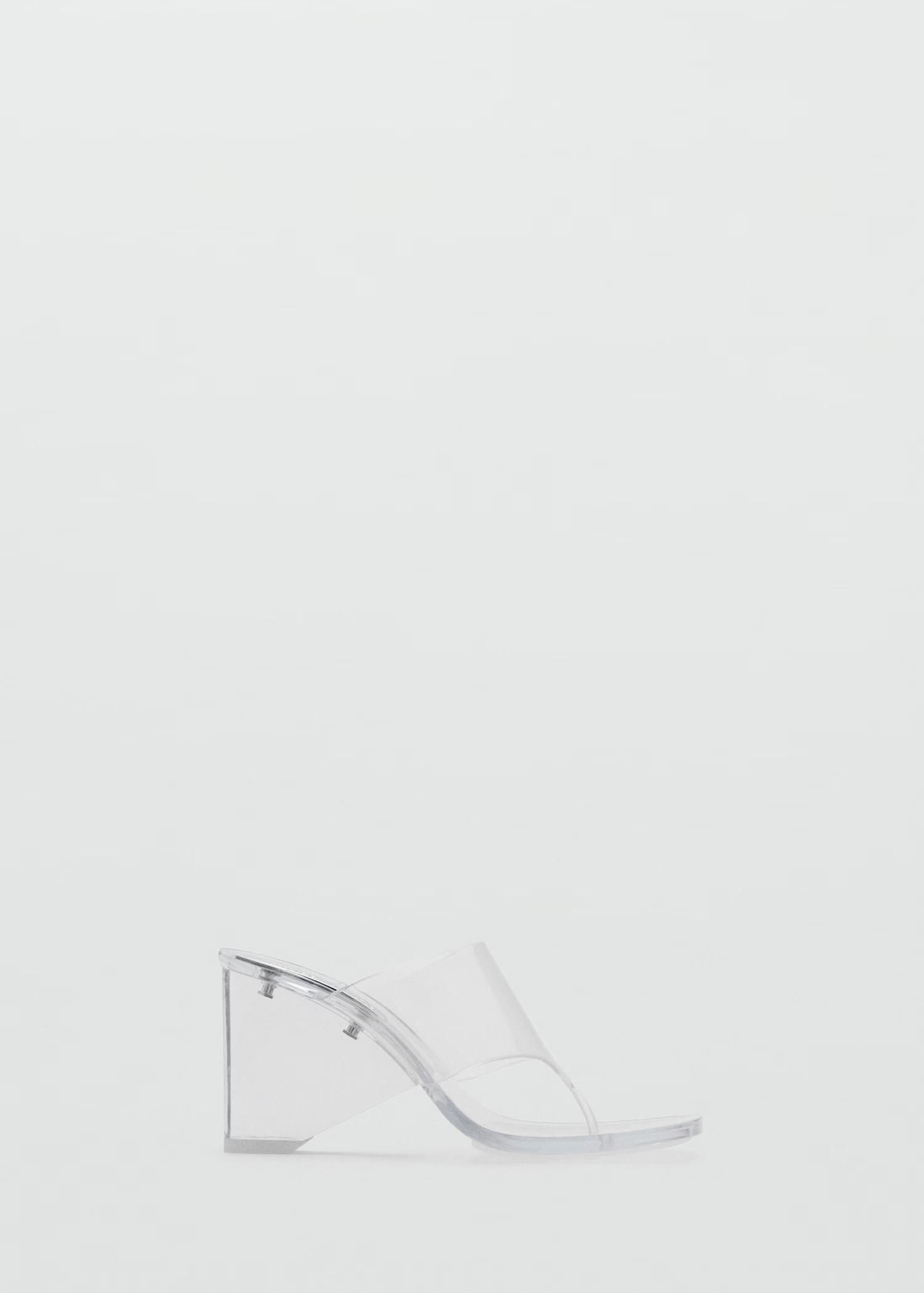Transparent vinyl wedge sandals - Women | MANGO United Kingdom | MANGO (UK)