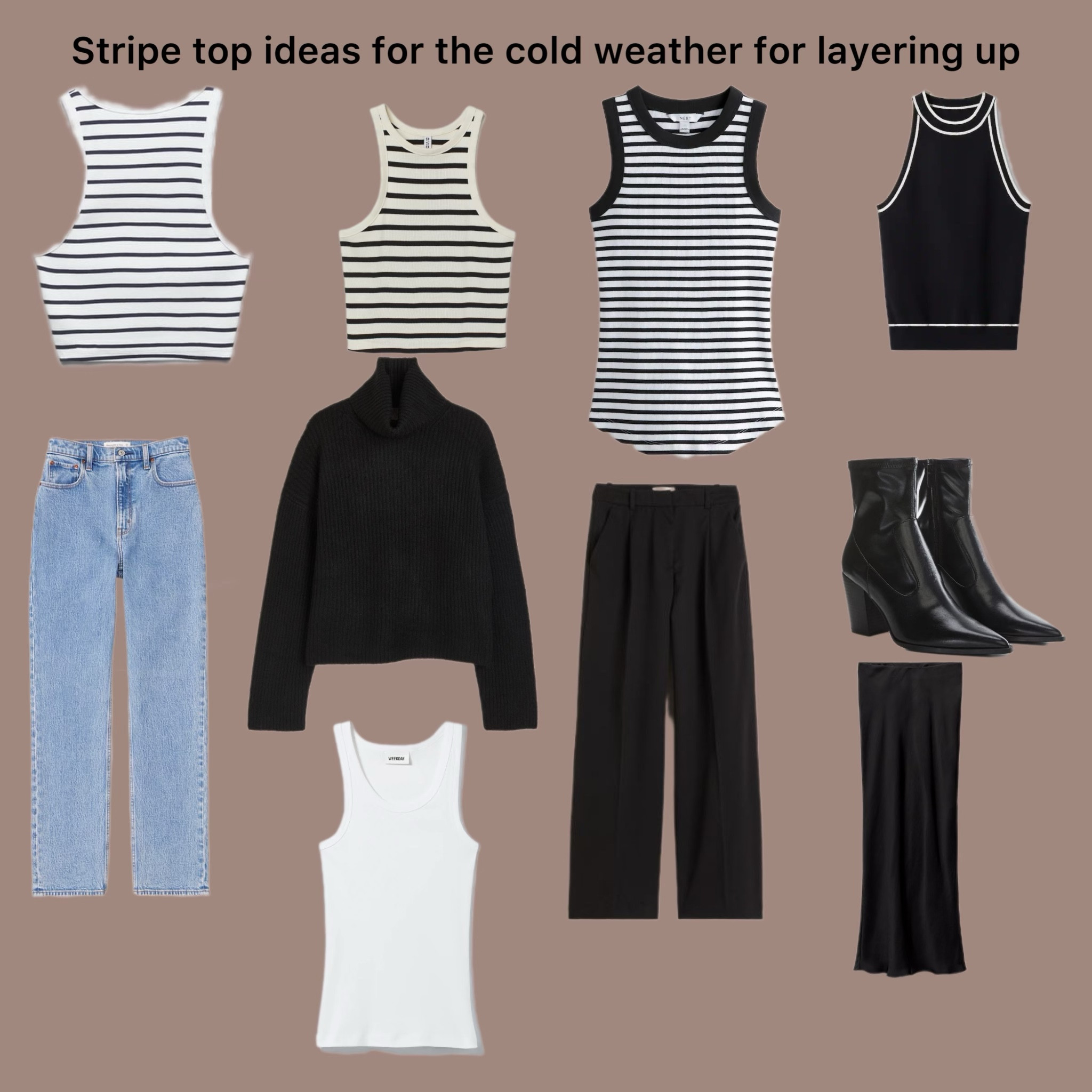 Warm stripe tank tops for the cold weather. 

#LTKeurope #LTKstyletip #LTKfindsunder100