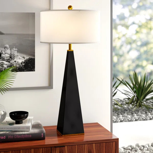 Ernesto 36" Glossy Black Table Lamp | Wayfair North America