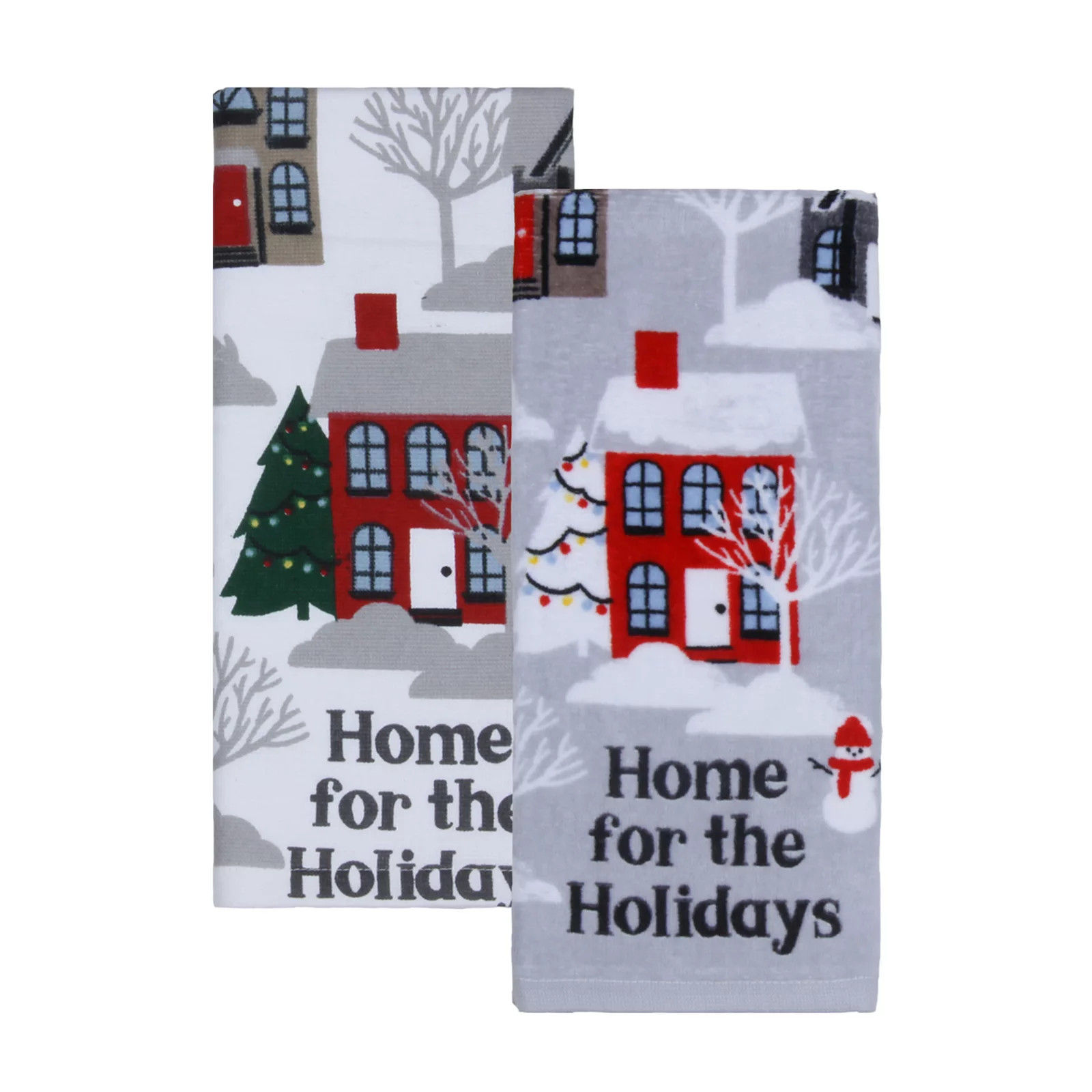 St. Nicholas Square Home for the Holidays Kitchen Towel 2-pk., Med Blue | Kohl's