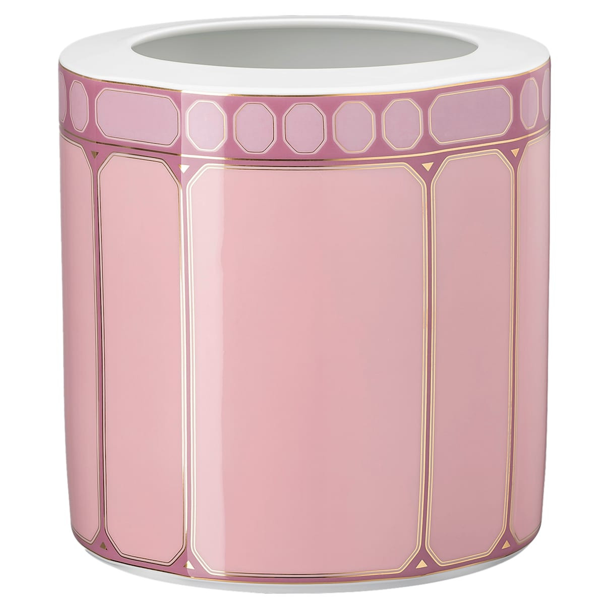Signum vase, Porcelain, Wide, Pink | SWAROVSKI
